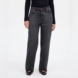NWT Madewell Low Slung Baggy Jeans Size 28 Black Vintage Wash